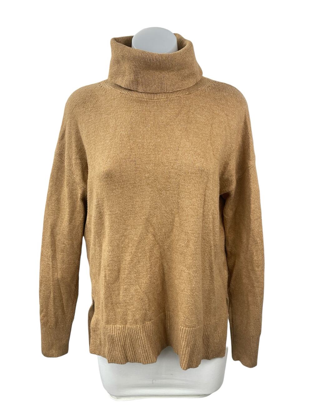 Banana Republic Women's Tan Brown Turtle Neck Long Sleeve Sweater Top Size XS